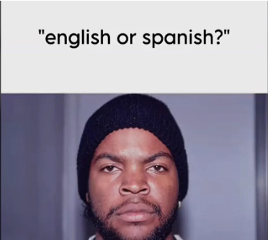 TikTok'ta "English or Spanish?"